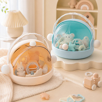 Boîte de rangement portable en forme de princesse de dessin animé, organiseur de bureau, conteneur à main pour bijoux, papeterie et petits objets