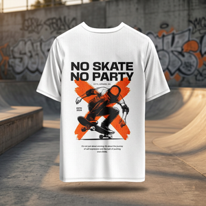 T-shirt Streetwear Oversize Personnalisé avec Motif Skateboard – Vêtement Urbain Décontracté Imprimé pour le Skateboard - Product Image 4