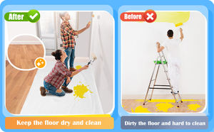 Rouleau <span class=keywords><strong>de</strong></span> protection <span class=keywords><strong>de</strong></span> sol en feutre non tissé blanc personnalisé, adhésif, pour peintre - Product Image 4