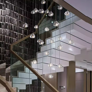 Zeal Lighting candelabros grande largo dorado lujo LED espiral esfera cristal burbuja candelabro - Product Image 3