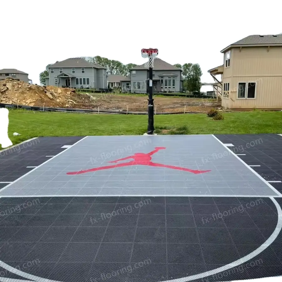 Lantai basket Multi Sport dapat dilepas lapangan basket luar ruangan dan dalam ruangan judul lantai basket