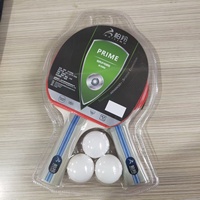 Raquettes de tennis de table en bois de bonne qualité à prix avantageux avec trois balles de ping-pong