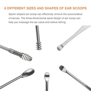 ชุดอุปกรณ์ทำความสะอาดหูแบบพกพาขนาดเล็ก ช้อนทำความสะอาดหูแบบเกลียว ทำจากสแตนเลสสั่งทำพิเศษจาก Gloway - Product Image 6
