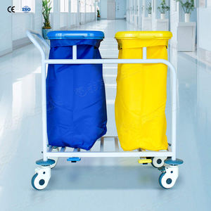 Tıbbi tesisler için hastane atık toplama arabası mobil kirli sepeti - Product Image 3