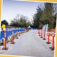 Poteau de signalisation en plastique anti-corrosion pour T-Top, cônes de délimitation de canalisation de circulation, pour un contrôle efficace du trafic