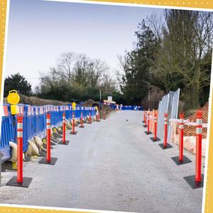 Bolardo anticorrosión <span class=keywords><strong>T</strong></span>-<span class=keywords><strong>Top</strong></span>, canalizador de tráfico de plástico, delineador de conos, poste para un control de tráfico efectivo - Product Image 4