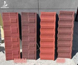 Lámina de techo de aluminio galvanizado para el hogar, azulejos de techo doblados de Metal con revestimiento de piedra negra de bajo coste, para toda la vida, Nueva Zelanda - Product Image 2