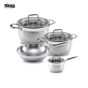 Dsp Dansong Stainless Steel Cookware <b>Set</b> 304 Four Piece Soup <b>Pot</b> Combination Kitchen Cooking <b>Set</b> Oven Safe Rust Proof - Product Image 3