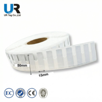 Étiquette RFID UHF flexible anti-métal 50x15mm 860-960MHz avec code QR, étanche/résistante aux intempéries pour les secteurs de la santé et des affaires