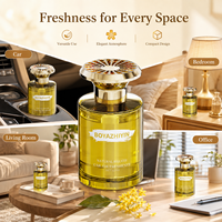 Désodorisant Voiture & Maison 120ml Parfum Osmanthus Doux Bouteille en Verre Écologique Neutraliseur d'Odeurs Longue Durée Sûr pour Enfants et Animaux
