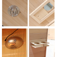 Sauna de infrarrojos portátil KLAFIN para 3 personas, con panel de control de madera maciza, para interiores/exteriores, con bañera de hidromasaje.