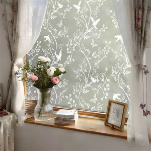 Pellicola Moderna per <span class=keywords><strong>Finestre</strong></span> in PET, Decorativa 3D Effetto Vetro Colorato, Copertura Statica Rimovibile Senza Adesivo per Casa - Product Image 1