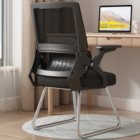 Chaise de bureau d'ordinateur en maille de cylindre de gaz ergonomique noire à dossier haut