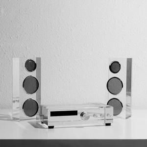 Set di altoparlanti con ornamento di cristallo trasparente moderno creativo per la decorazione del soggiorno in casa o in ufficio - Product Image 4