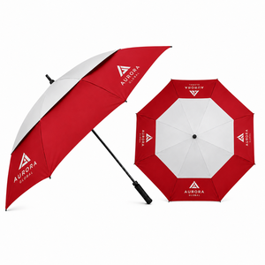Paraguas promocional semiautomático de poliéster recto con logotipo personalizado serigrafiado para regalo empresarial, bienvenida de empleados. - Product Image 5
