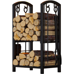 Diproduksi pemegang kayu luar ruangan alat perapian rak <span class=keywords><strong>Log</strong></span> besi logam rak kayu bakar - Product Image 1