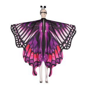Cape de papillon colorée dégradée pour Halloween, costume de danse scénique, ailes de cosplay - Product Image 4