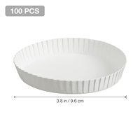 Couvre-tasses en papier biodégradables, écologiques, sans BPA, personnalisables, blancs, ronds, pour boissons chaudes à emporter