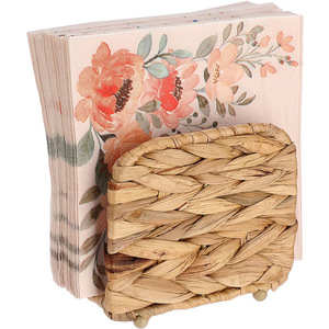Straw Woven Napkin Holder Square Eco-Friendly Country Style <b>Wedding</b> Tabletop Decor - Product Image 1