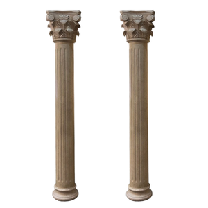 Columna de Piedra Natural Beige de Alta Gama, Personalizada, Sólida, Moderna, Estilo Romano, para Uso en Hoteles - Product Image 1