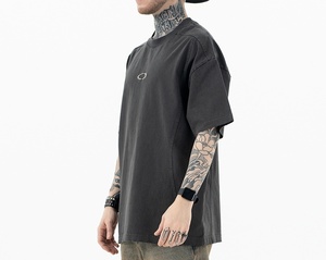 OEM 100% Cotton 275G Men's Wholesale Oversized <strong>T</strong> <strong>Shirt</strong> Unisex Streetwear Hip Hop Acid Wash Graphic Vintage Blank <strong>T</strong> <strong>Shirt</strong> Solid - Product Image 3