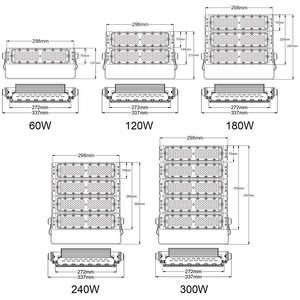 Liweida 60w 120w 180w 240w 300w led élèvent la lumière profil en aluminium 730nm tunnel inondation plante <span class=keywords><strong>lampe</strong></span> pour la croissance des <span class=keywords><strong>semis</strong></span> et la floraison - Product Image 3
