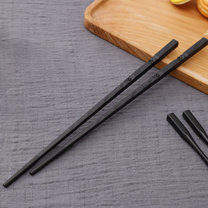 Custom logo black fiberglass chinese alloy chopsticks reusable plastic sushi chopsticks for sale