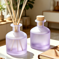 Nouvel Arrivage – Bouteille Vide en Verre Dépoli pour Diffuseur d'Huiles Essentielles (50ml, 100ml, 150ml, 250ml) avec Bouchon et Bâtonnets