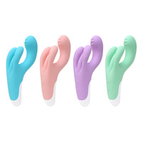 Leistungsstarker 3-in-1 Silikon-Dildo mit Klitoris-Stimulation, Erwachsenenprodukt, Stoßender Rabbit-Vibrator für Frauen, Sexspielzeug für Vaginale Stimulation