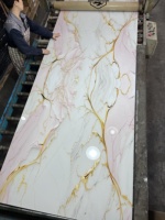 Panneau mural décoratif en PVC imitation marbre, panneau en PVC pour la décoration de murs intérieurs