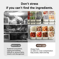 Timer Verdeeld Snack Fruit Vlees Geclassificeerd Opslag Dry Spice Organizer Plastic Voedsel Opslagcontainer Voor Keuken Pantry Koelkast