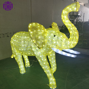 ประติมากรรมไฟ LED รูปช้างขนาดใหญ่สำหรับตกแต่งคริสต์มาส เหมาะสำหรับสวนสาธารณะกลางแจ้ง สวนสัตว์ รีสอร์ท และการตกแต่งภูมิทัศน์ - Product Image 2