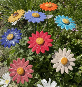 Ceramic Flower <strong>Daisy</strong> Pottery Large Plant Stake Fairy <strong>Garden</strong> Accessories Artificial Ceramic Flower <strong>Daisies</strong> - Product Image 2