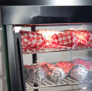 Vitrina de calentamiento de <span class=keywords><strong>pastelería</strong></span> eléctrica de acero inoxidable negro, equipo de cocina comercial, gabinete calentador de alimentos eléctrico - Product Image 6