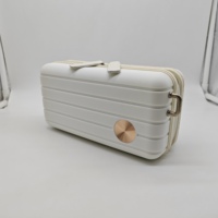 Sac de maquillage personnalisé en PP blanc, sac de transport portable avec bandoulière, étanche, étui à cosmétiques, rangement de voyage