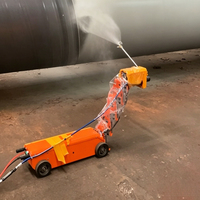Robot pulvérisateur sans fil télécommandé pour murs et tuyaux, pulvérisateur automatique pour travaux de prévention de la rouille sur les conduites en acier de grand diamètre