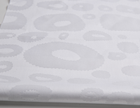 Prix compétitif, bonne qualité, tissu de literie d'hôtel en satin jacquard blanc pur 300T en coton