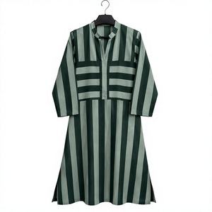 Eco-Friendly Long Sleeve Deep Neck <b>String</b> Closure Breathable Washable Casual Floor-Length Night Wear for Parties - Product Image 1