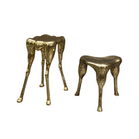 Chaise contemporaine haut de gamme personnalisée en cuir de crocodile, tabouret haut en laiton doré pour la maison, l'appartement, la villa, l'hôtel