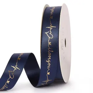 Polyester Cintas Impresa Grosgrain Cintas Poliester Gift Ruban Wrapping Craft Color Ribbon