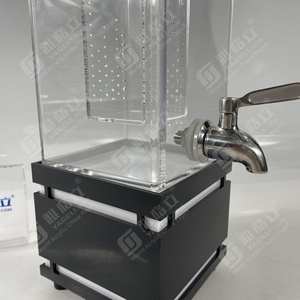Distributeur de bière en acrylique transparent carré de 2 gallons, tour à bière de bar avec éclairage LED, présentoir moderne pour magasin - Product Image 5