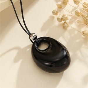 Collane lunghe da donna, collana con ciondolo grande stile boho, collana <span class=keywords><strong>girocollo</strong></span> con catena a corda, collana da donna per maglione, regalo per donna - Product Image 6