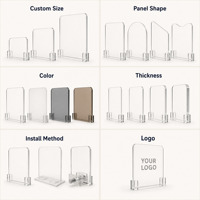 Diviseurs d'étagère en acrylique transparent sur mesure, organisateur de placard, séparateur de sacs et pulls, support de rangement, fournisseur d'usine OEM en gros