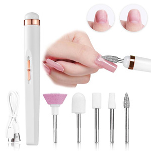Kit de perceuse à ongles électrique Portable Mini avec perceuse diamantée tondeuse brosse 5 bits lime de polisseuse à vitesse réglable pour les soins de <span class=keywords><strong>manucure</strong></span> - Product Image 5