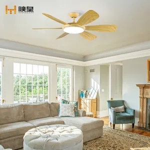 42/52 inches Remote 36w DC/AC ABS blade Retro Wood color Reversible Air Cooler Ceiling Fan with Light