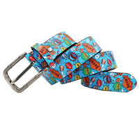 Ceinture pour homme JULUN, ceintures à boucles carrées pour jeans, ceinture pour homme, imprimé Boom, large, réglable, accessoire de mode pour tous les jours