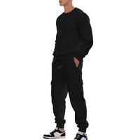 Spot personnalisation printemps automne hommes vêtements pull ensemble assorti homme sport ample t-shirt haut adolescents pantalon deux pièces hommes ensembles