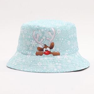 Festive Christmas Bucket <b>Hat</b> Santa Claus Snowman Printed Fisherman <b>Hat</b> Unisex Breathable Windproof Reversible Sun <b>Hat</b> Four - Product Image 6