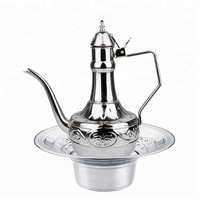 Ensemble de lavage des mains arabes à bas prix bouilloire à main musulmane en acier inoxydable et ensemble de casseroles de lavage