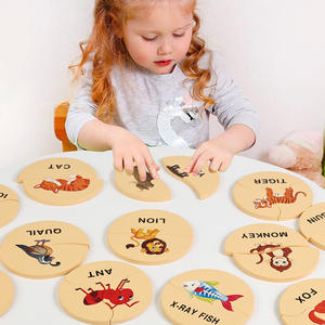 <span class=keywords><strong>XNM</strong></span> ALC-22 Puzzle en bois Montessori d'éducation sensorielle pour bébés et tout-petits de 1 à 3 ans avec impression UV et découpe laser - Product Image 3